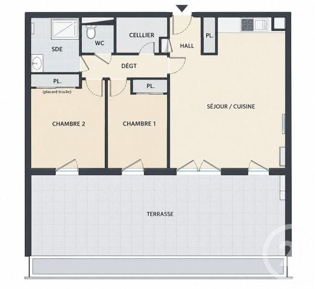 Appartement T3 à vendre - 3 pièces - 66.47 m2 - CHATEAURENARD - 13 - PROVENCE-ALPES-COTE-D-AZUR - Century 21 Terre De Provence